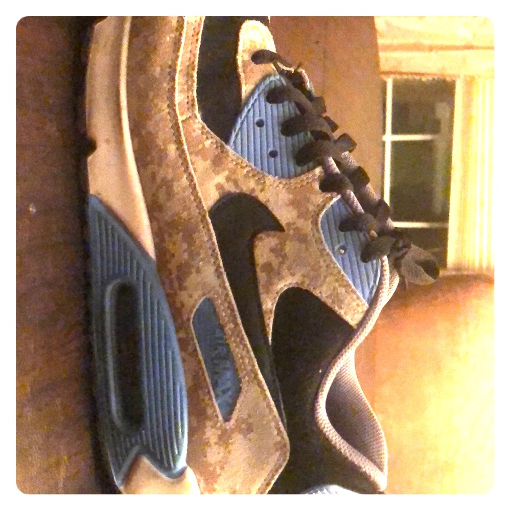 Nike Air Max Digi Camo.  Black and light blue trim
